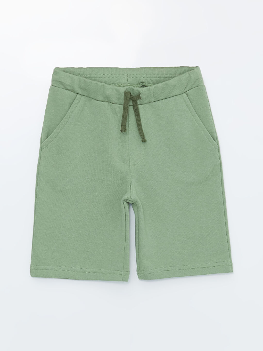 Yeşil Beli Lastikli Basic Erkek Çocuk Şort
