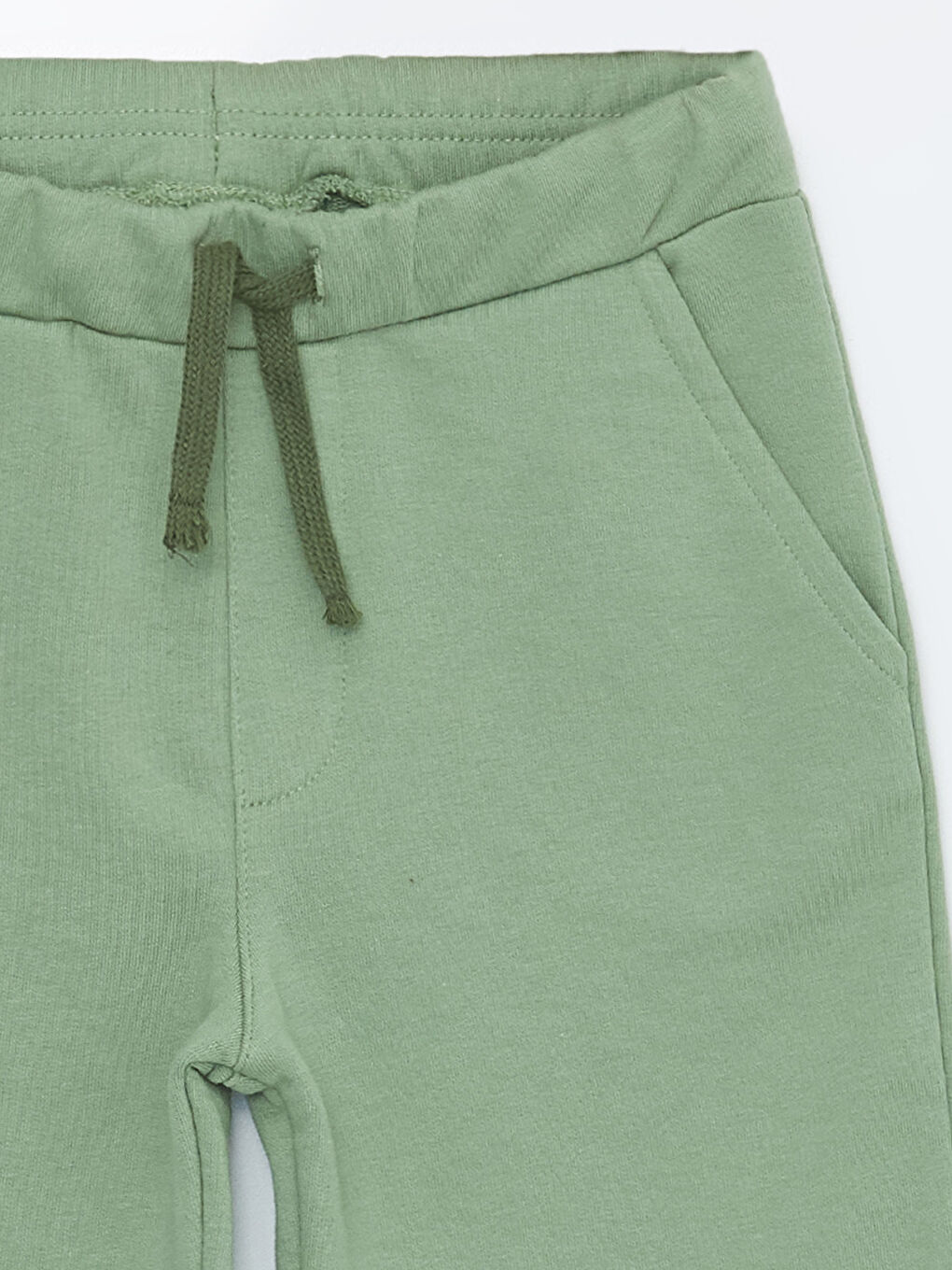 Yeşil Beli Lastikli Basic Erkek Çocuk Şort-2