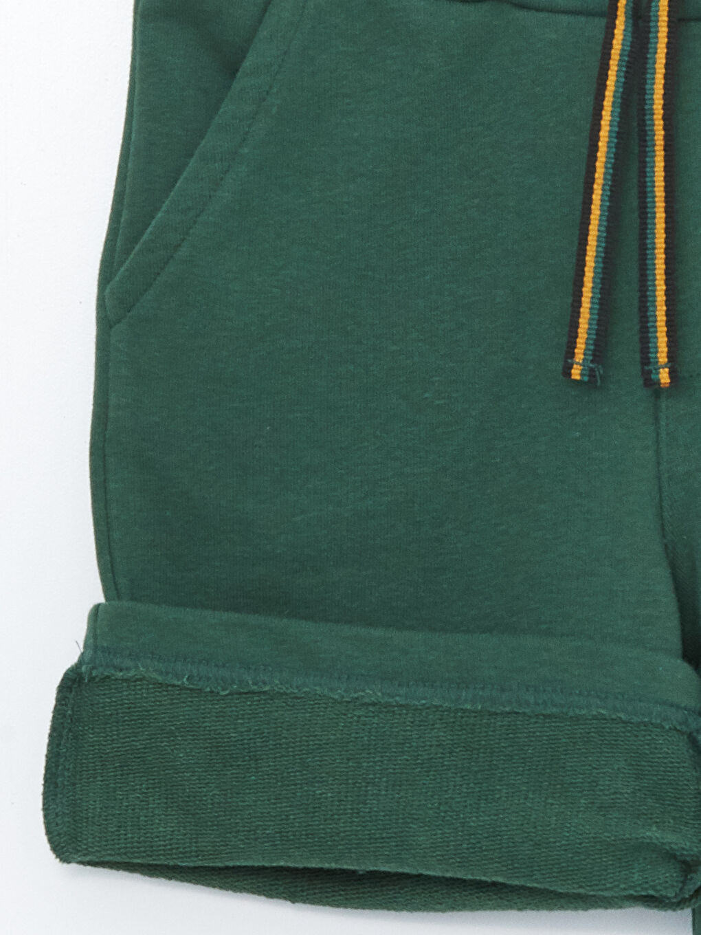 Yeşil Beli Lastikli Basic Erkek Çocuk Şort-2