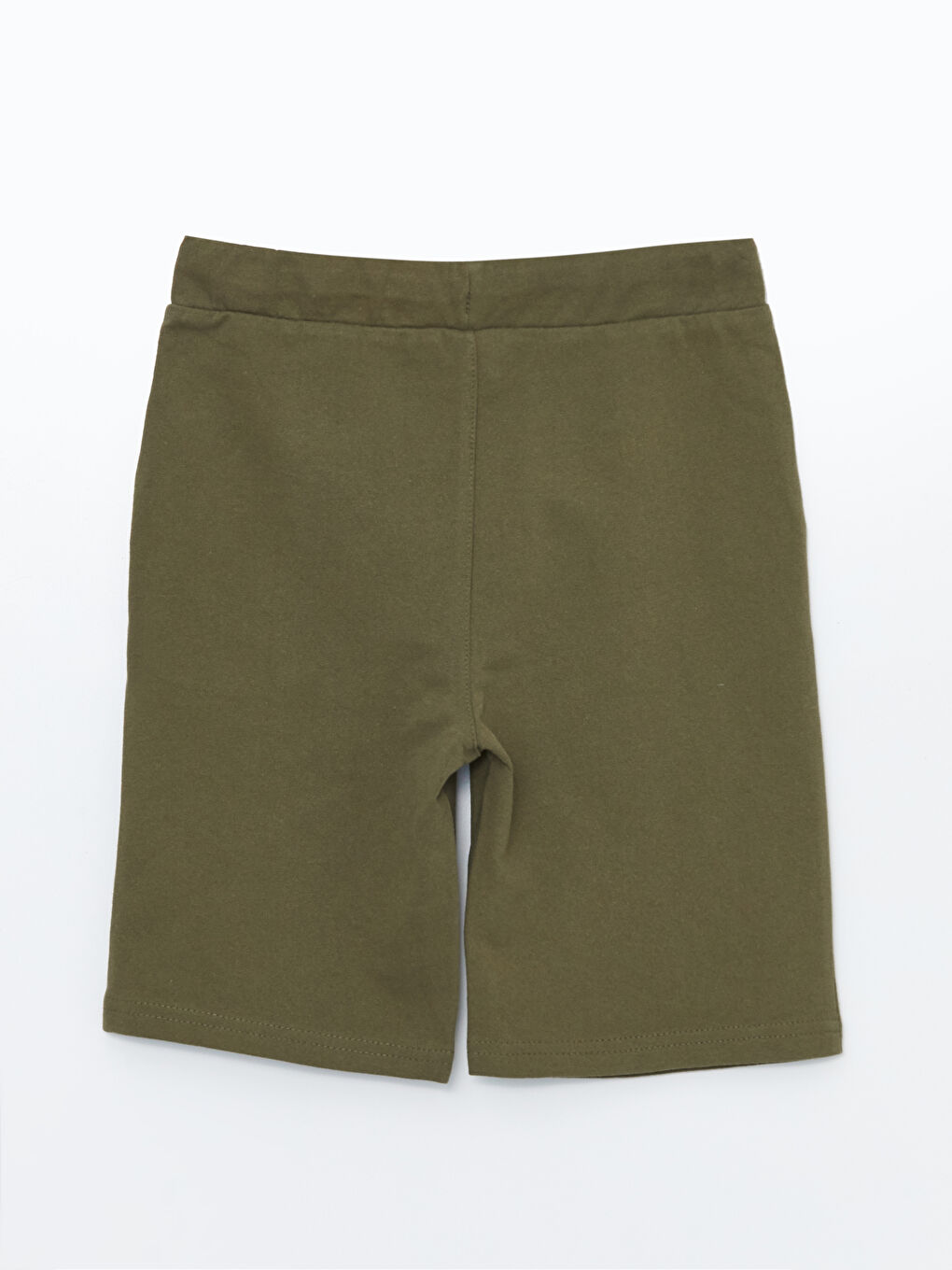 Haki Beli Lastikli Basic Erkek Çocuk Şort-1