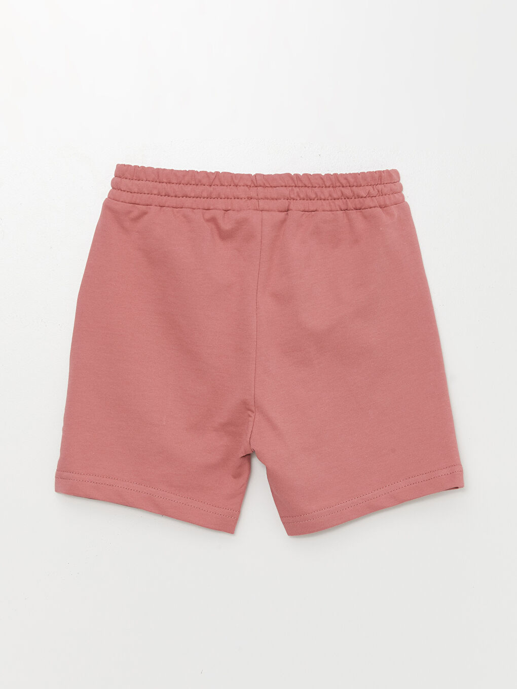 Pembe Beli Lastikli Baskılı Kız Çocuk Şort-1
