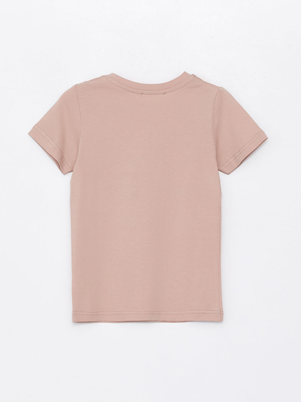 Pembe Bisiklet Yaka Baskılı Kız Çocuk Tişört-1