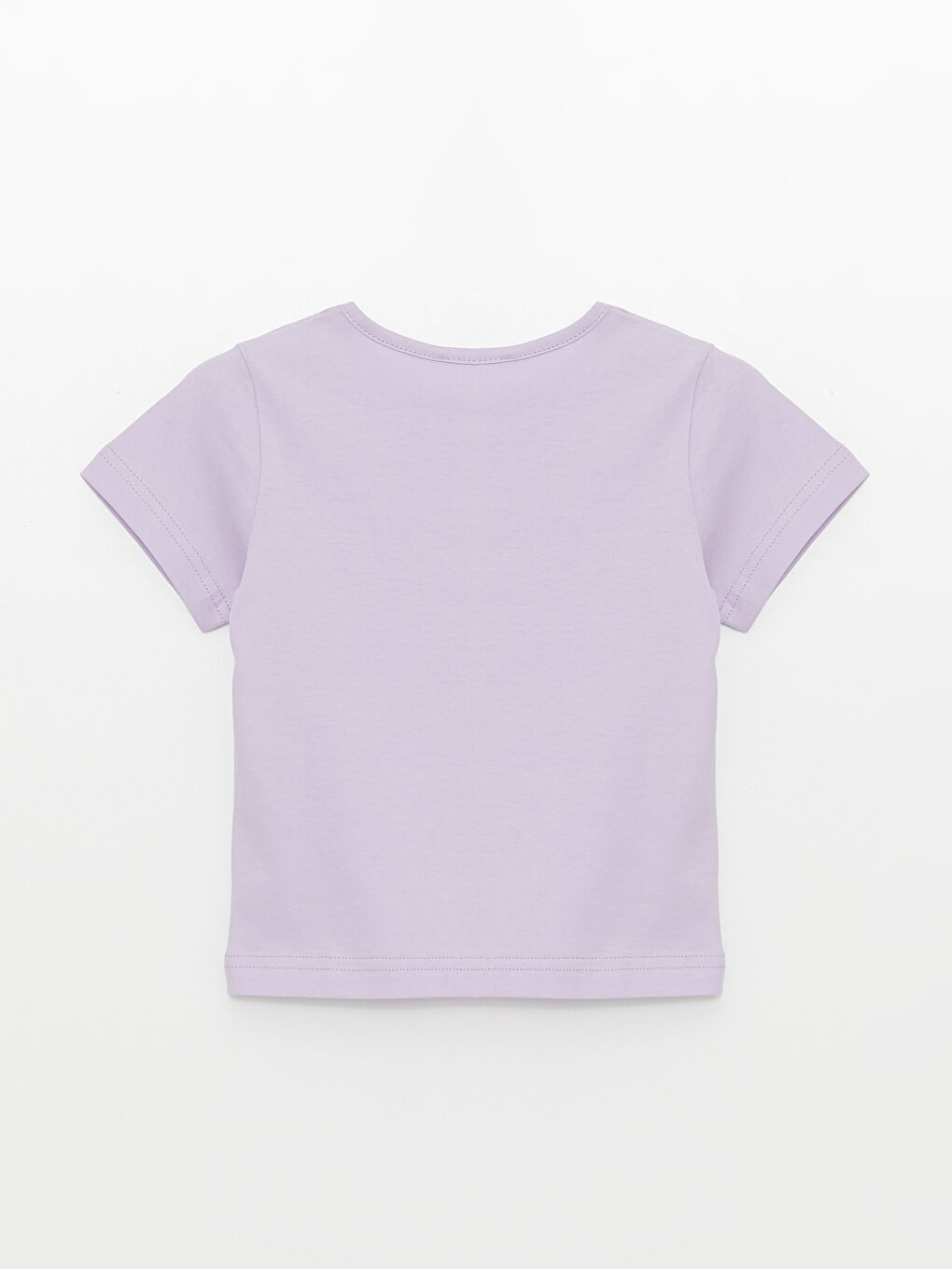 Lila Bisiklet Yaka Kız Bebek Tişört-1