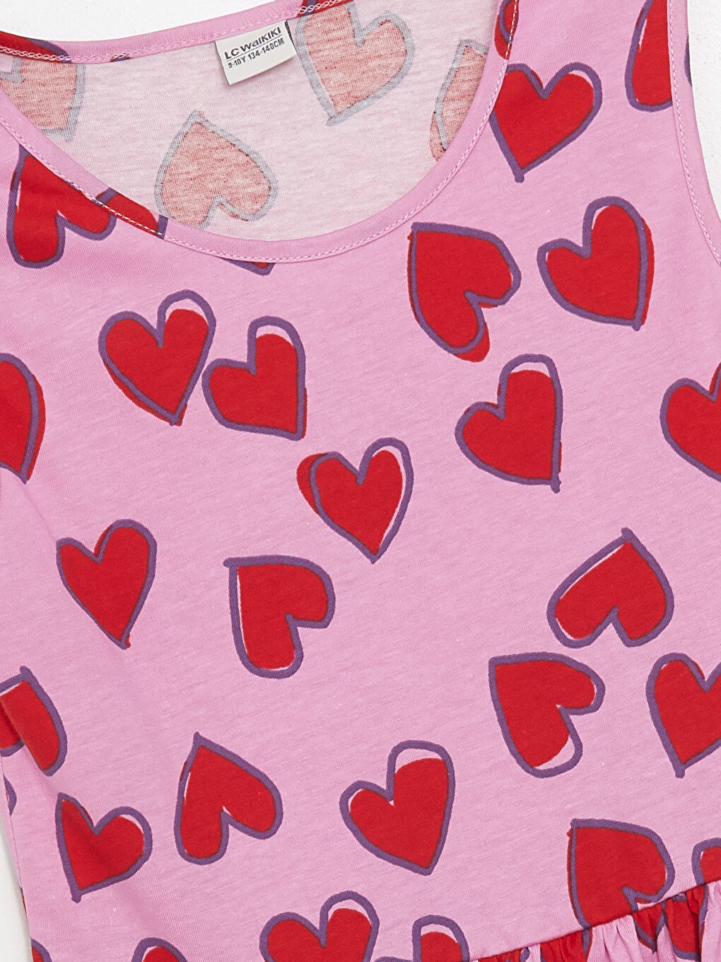 Crew Neck Printed Girls' Dress-3