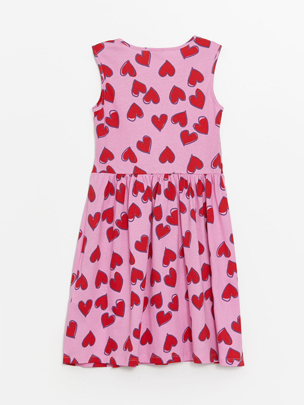 Crew Neck Printed Girls' Dress-6