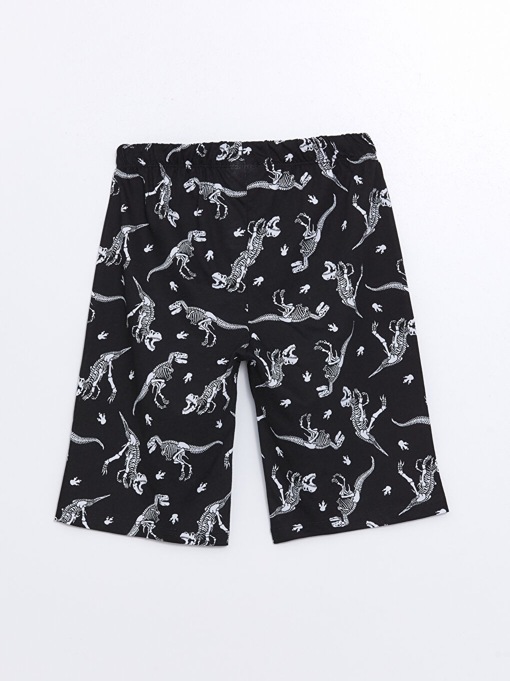 Siyah Beli Lastikli Baskılı Erkek Çocuk Pijama Şort-1