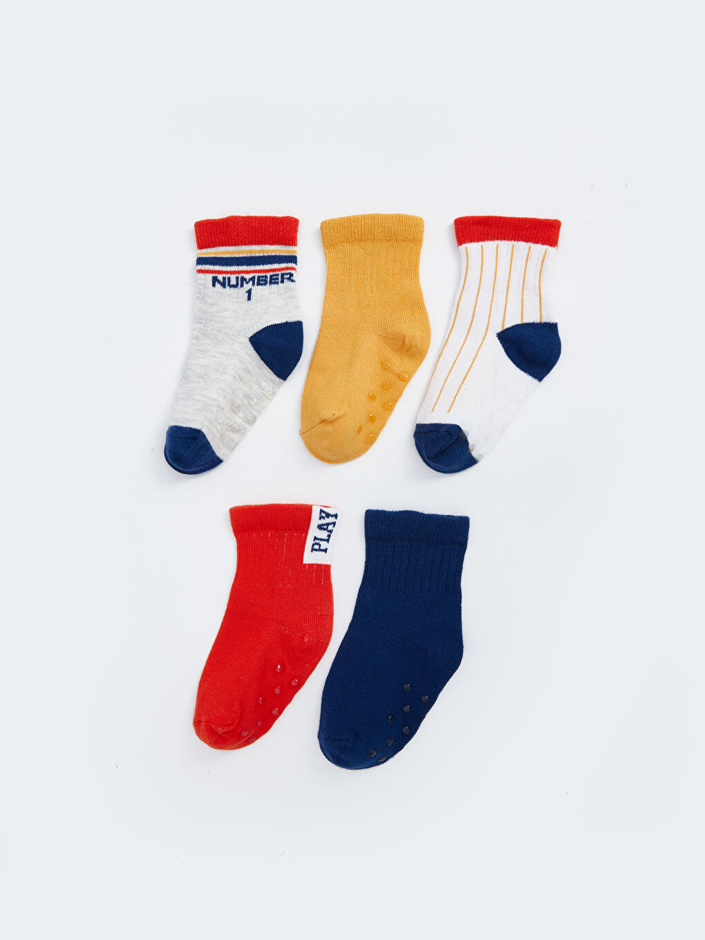 Printed Baby Boys' Ankle Socks 5 Pack
