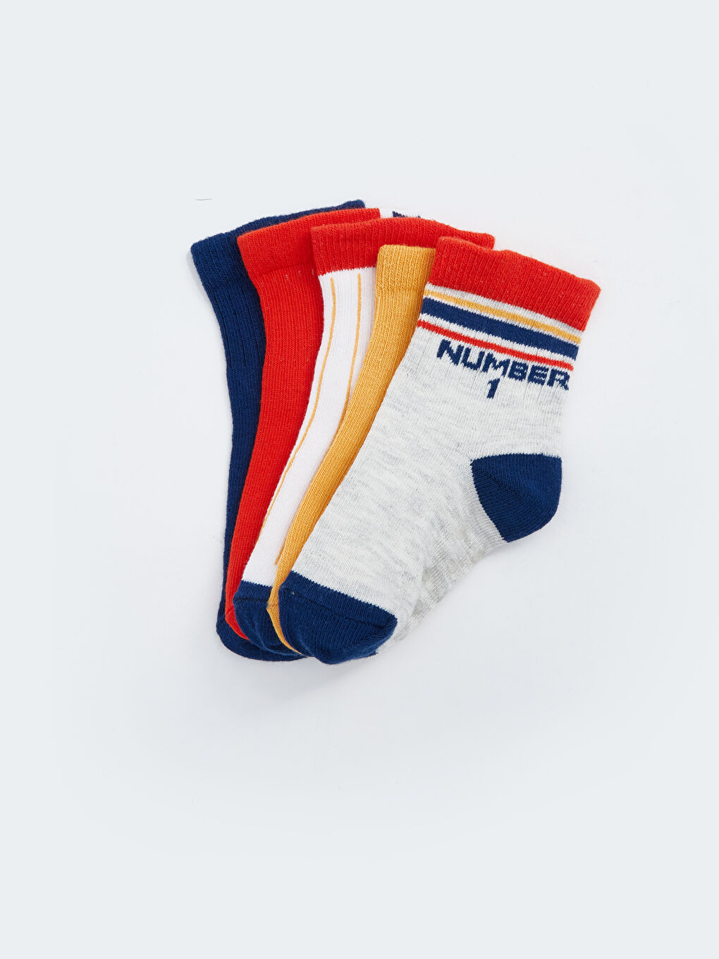 Printed Baby Boys' Ankle Socks 5 Pack-1