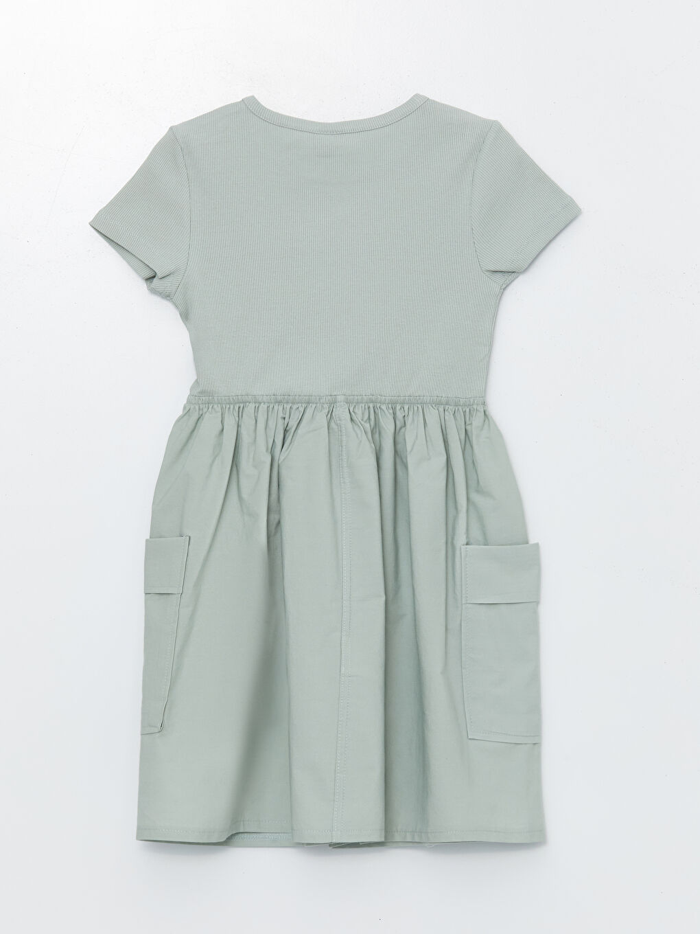 فستان بنات بكول مدور وكم قصير-1