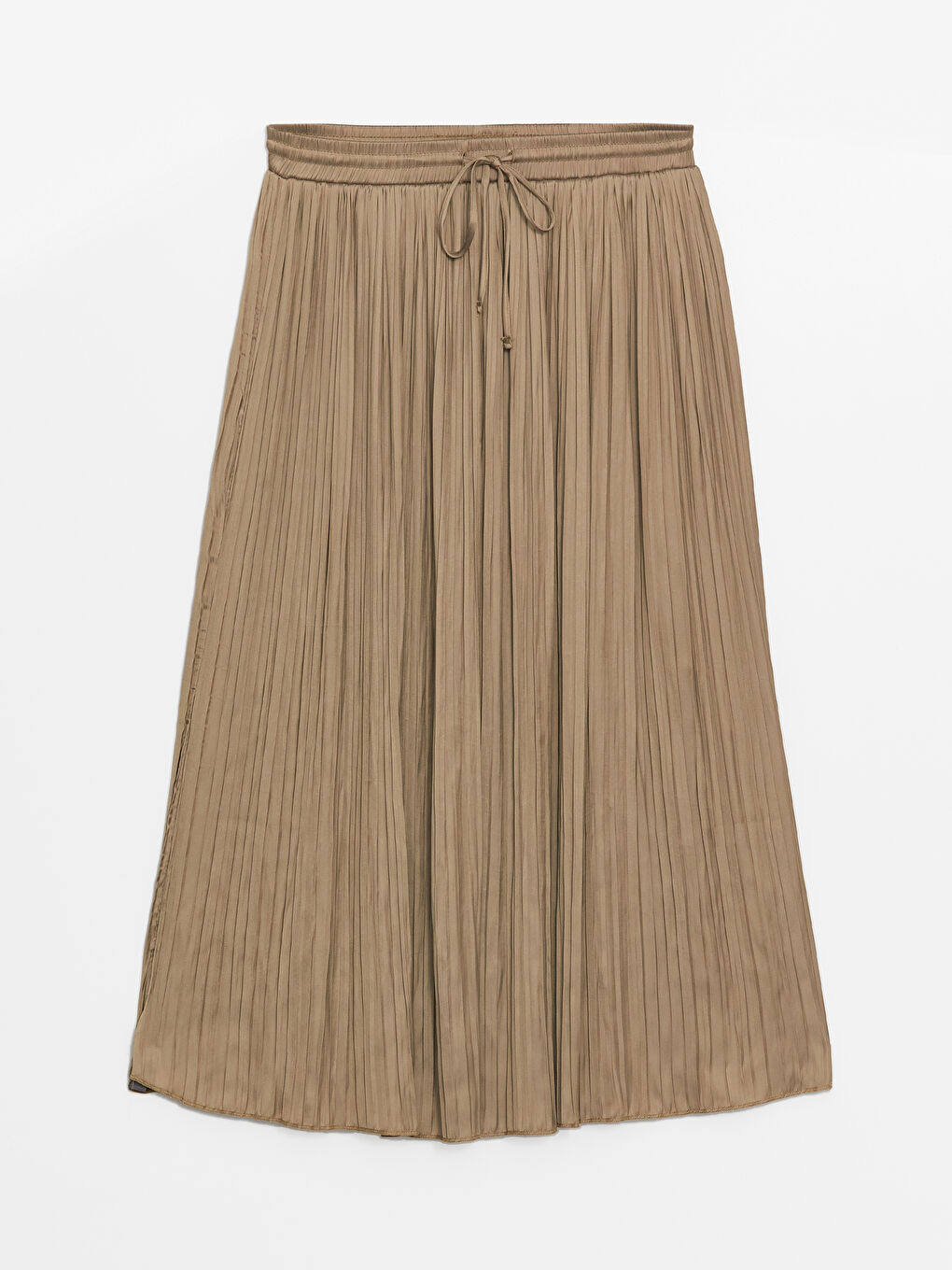 Women's Pleated Skirt With Elastic Waist -S4KS45Z8-K5W
