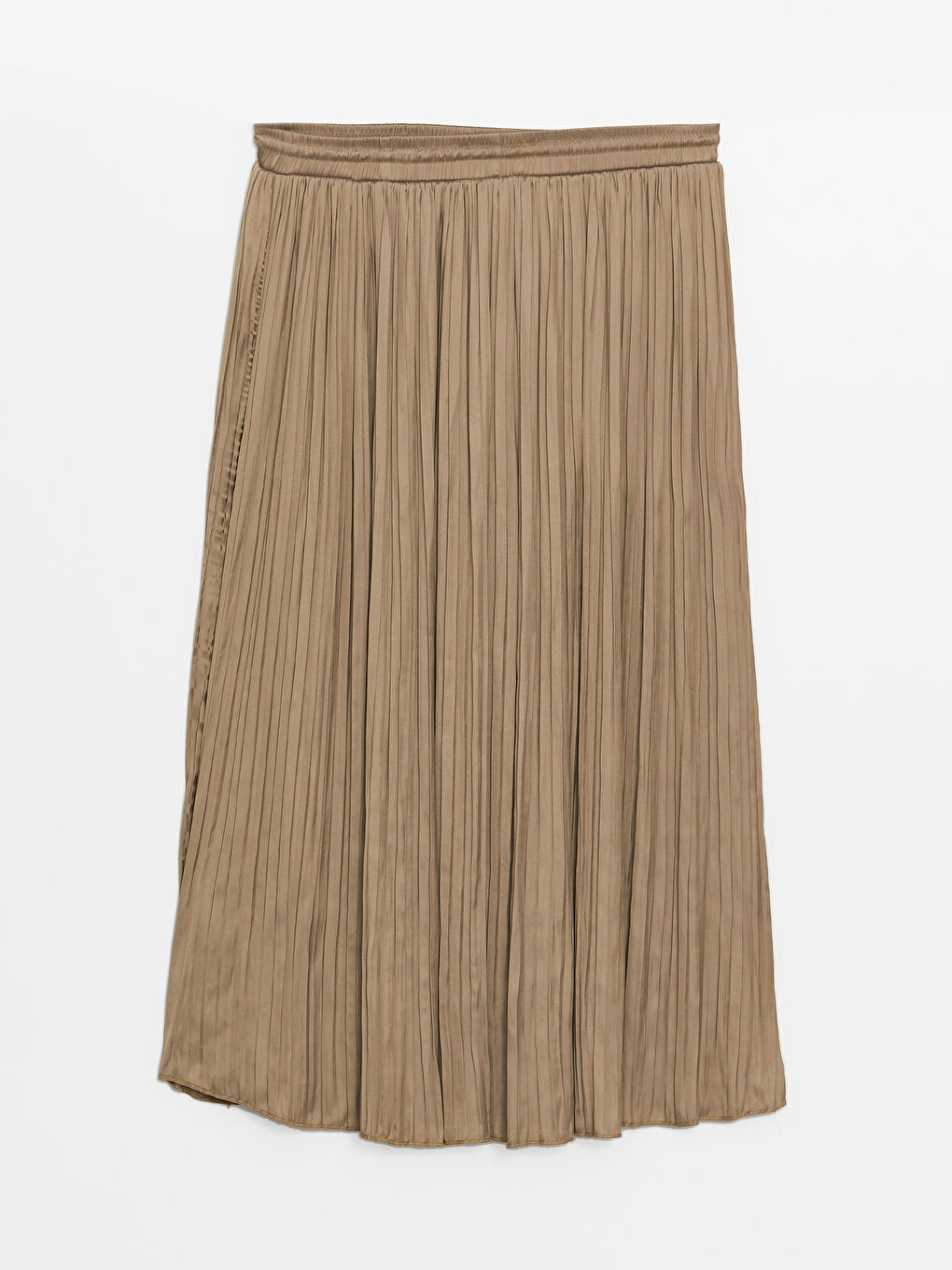 Women's Pleated Skirt With Elastic Waist -S4KS45Z8-K5W