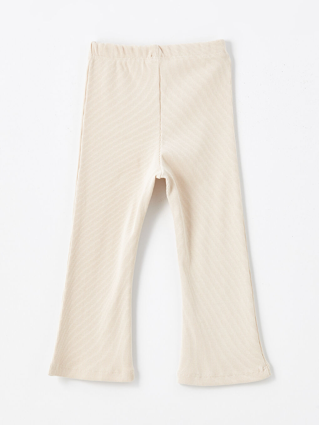 Gri Beli Lastikli  Basic Kız Bebek İspanyol Paça Tayt-1