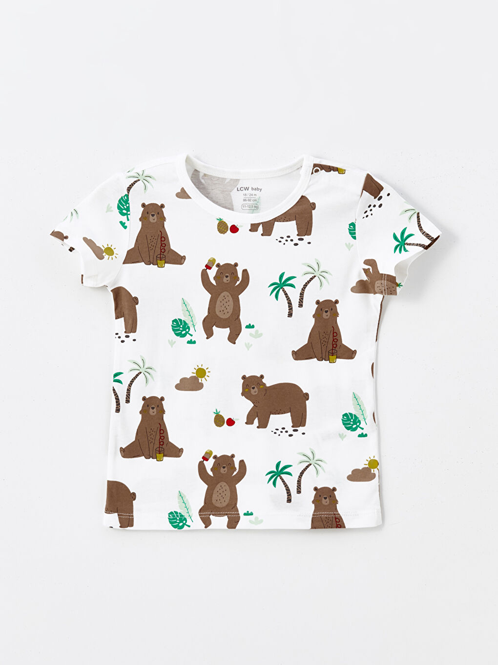 Crew Neck Short Sleeve Printed Baby Boy Shorts Pajama Set -S4KS83Z1-LRA