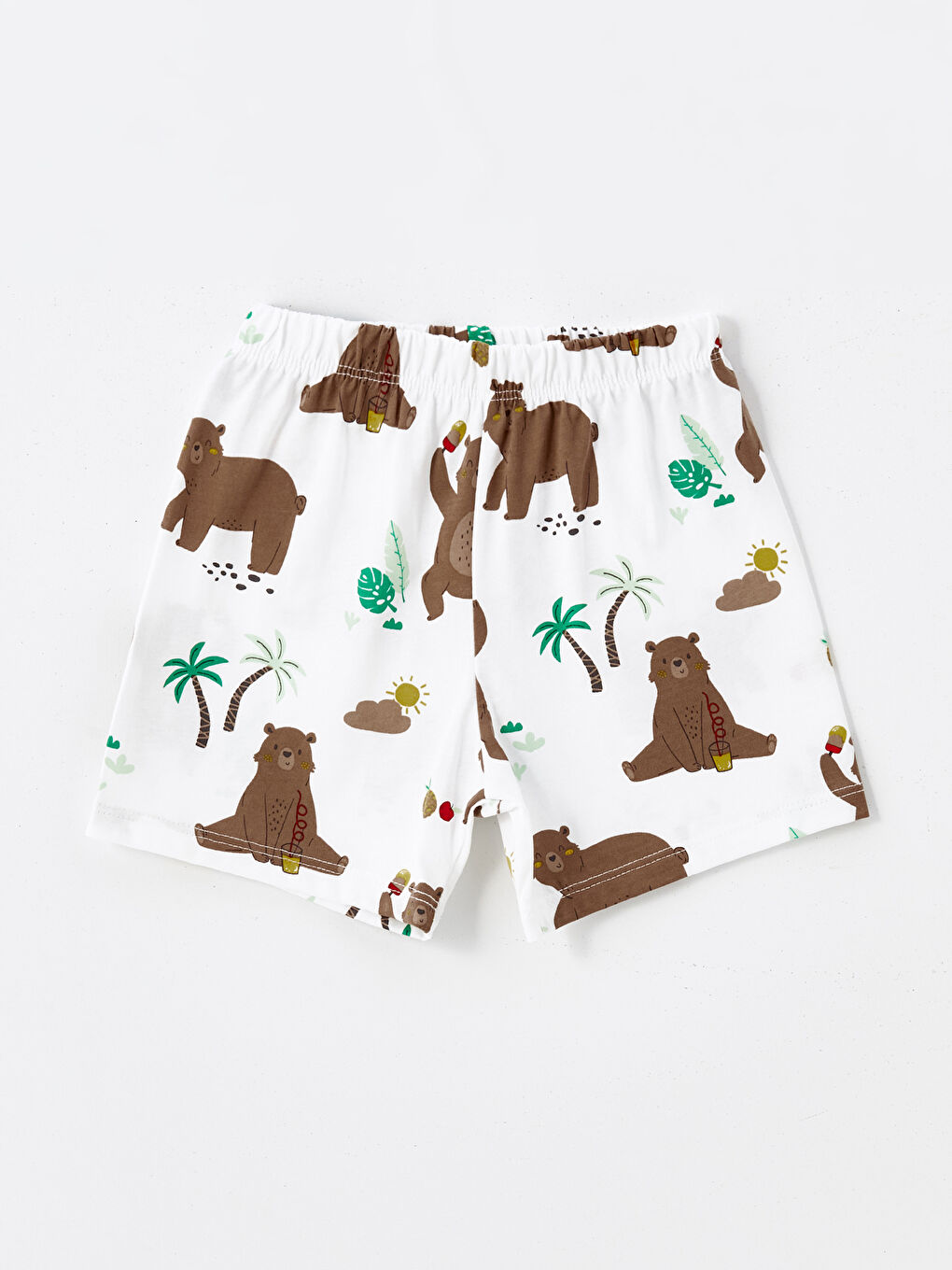 Crew Neck Short Sleeve Printed Baby Boy Shorts Pajama Set -S4KS83Z1-LRA