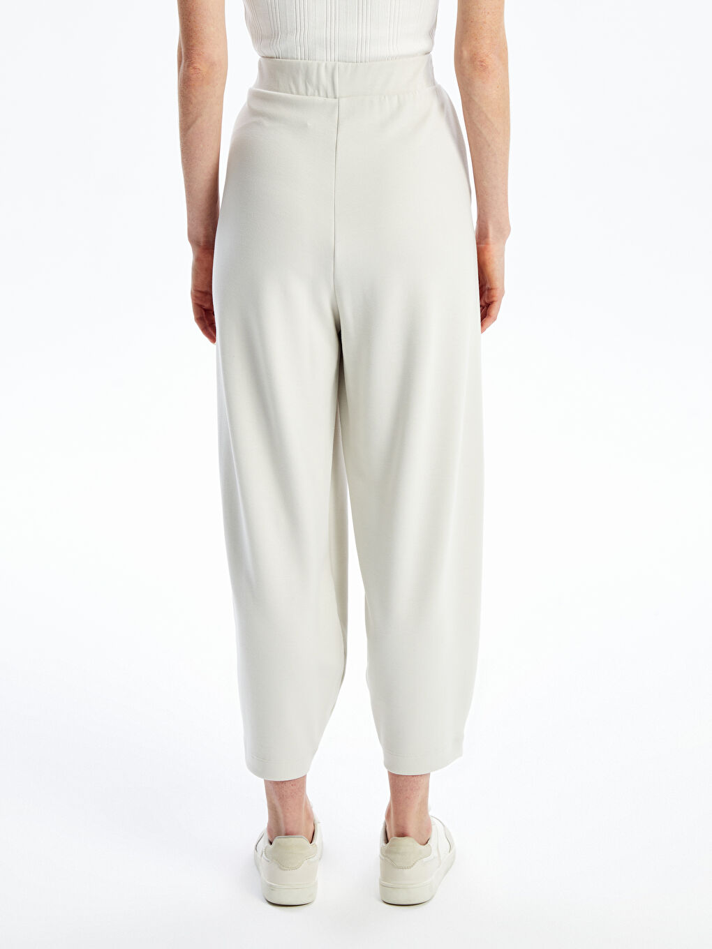LCW Vision Elasticated Waist Relaxed Fit Women's Trousers -S4KS89Z8-VF5