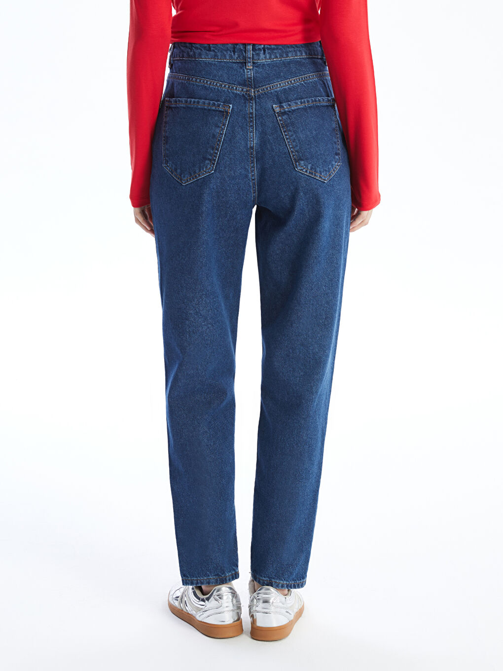 LCW Jeans Orta İndigo Rodeo Mom Fit Kadın Jean Pantolon - 3