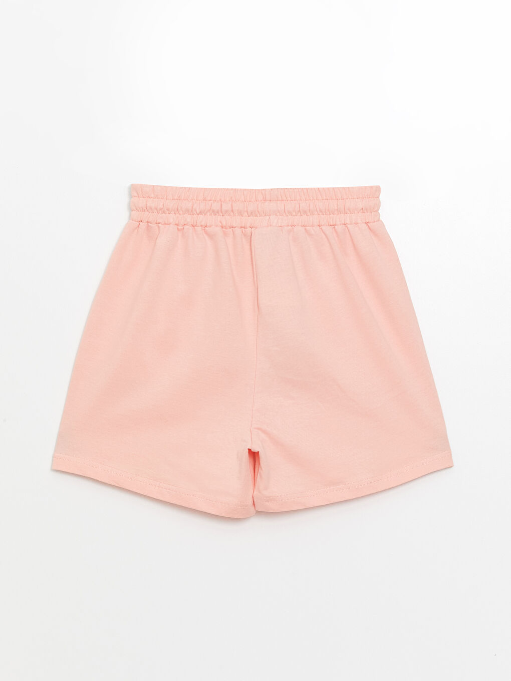 Pembe Beli Bağcıklı Baskılı Kadın Şort-6