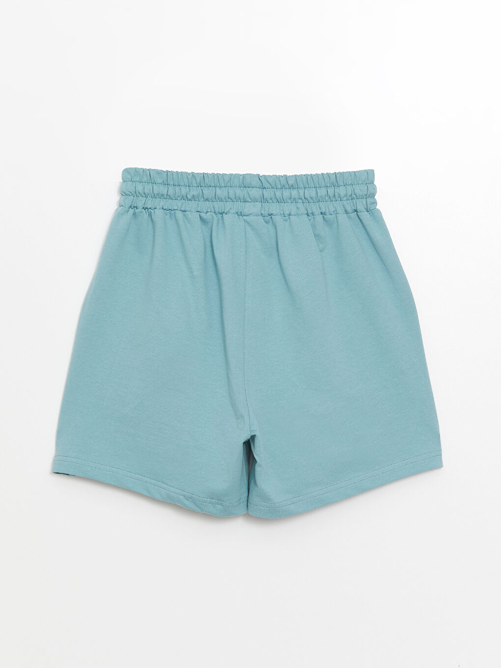 Yeşil Beli Bağcıklı Baskılı Kadın Şort-6