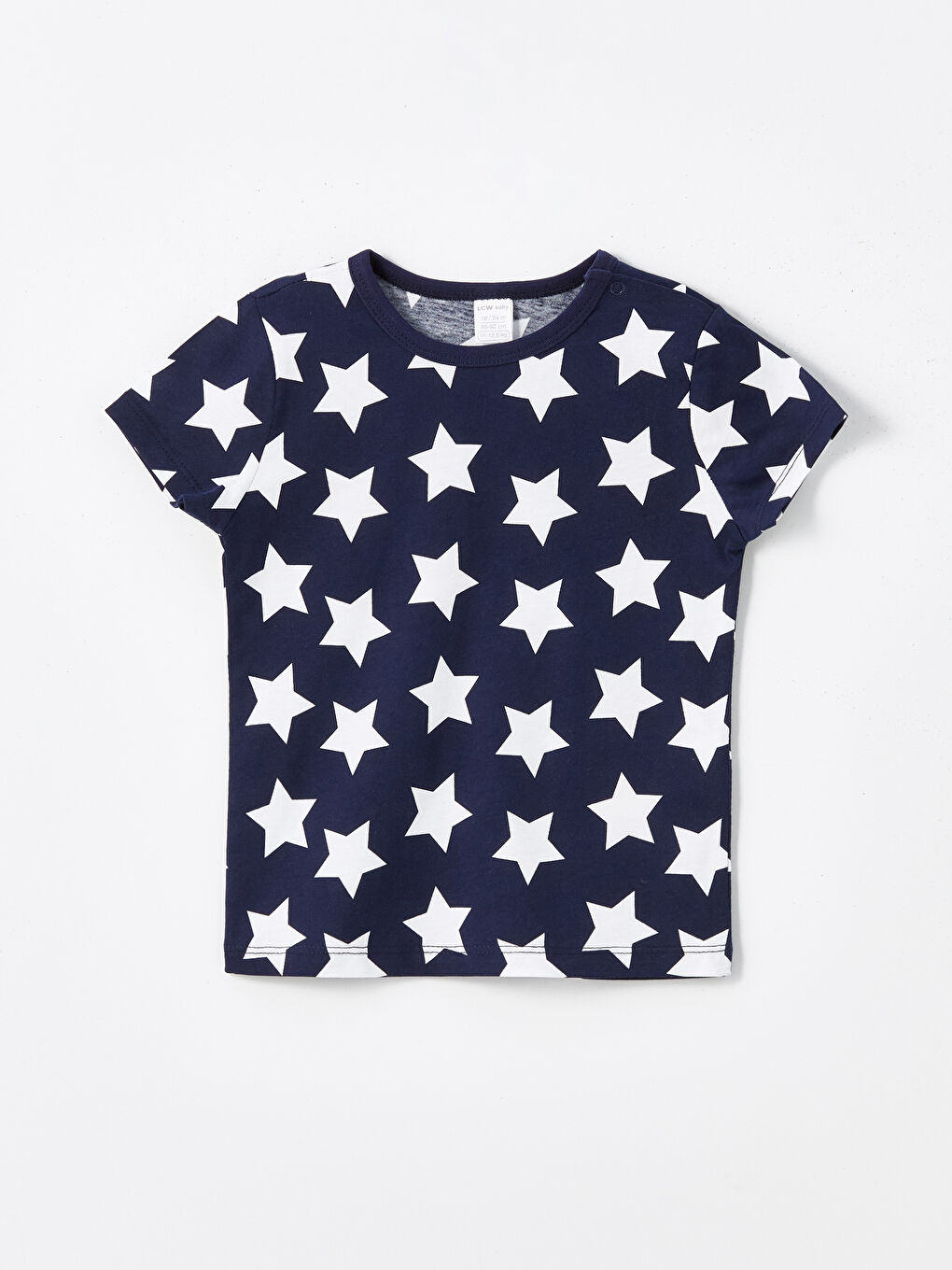 Mavi Bisiklet Yaka Kısa Kollu Baskılı Erkek Bebek Tişört