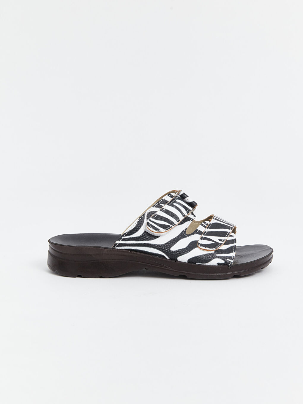 Siyah Zebra Desenli Kız Çocuk Terlik-1
