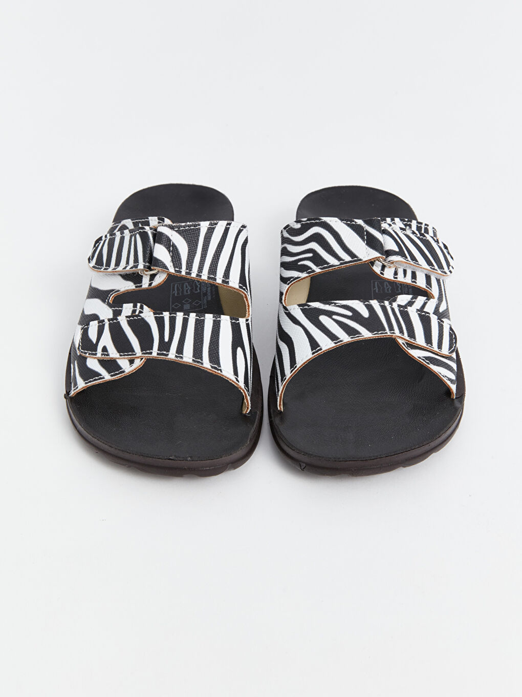 Siyah Zebra Desenli Kız Çocuk Terlik-2