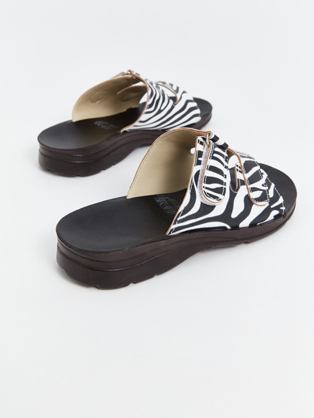 Siyah Zebra Desenli Kız Çocuk Terlik-4