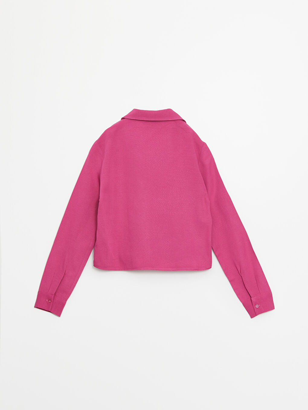 Straight Long Sleeve Linen Blend Women's Shirt -S4KU49Z8-VEL