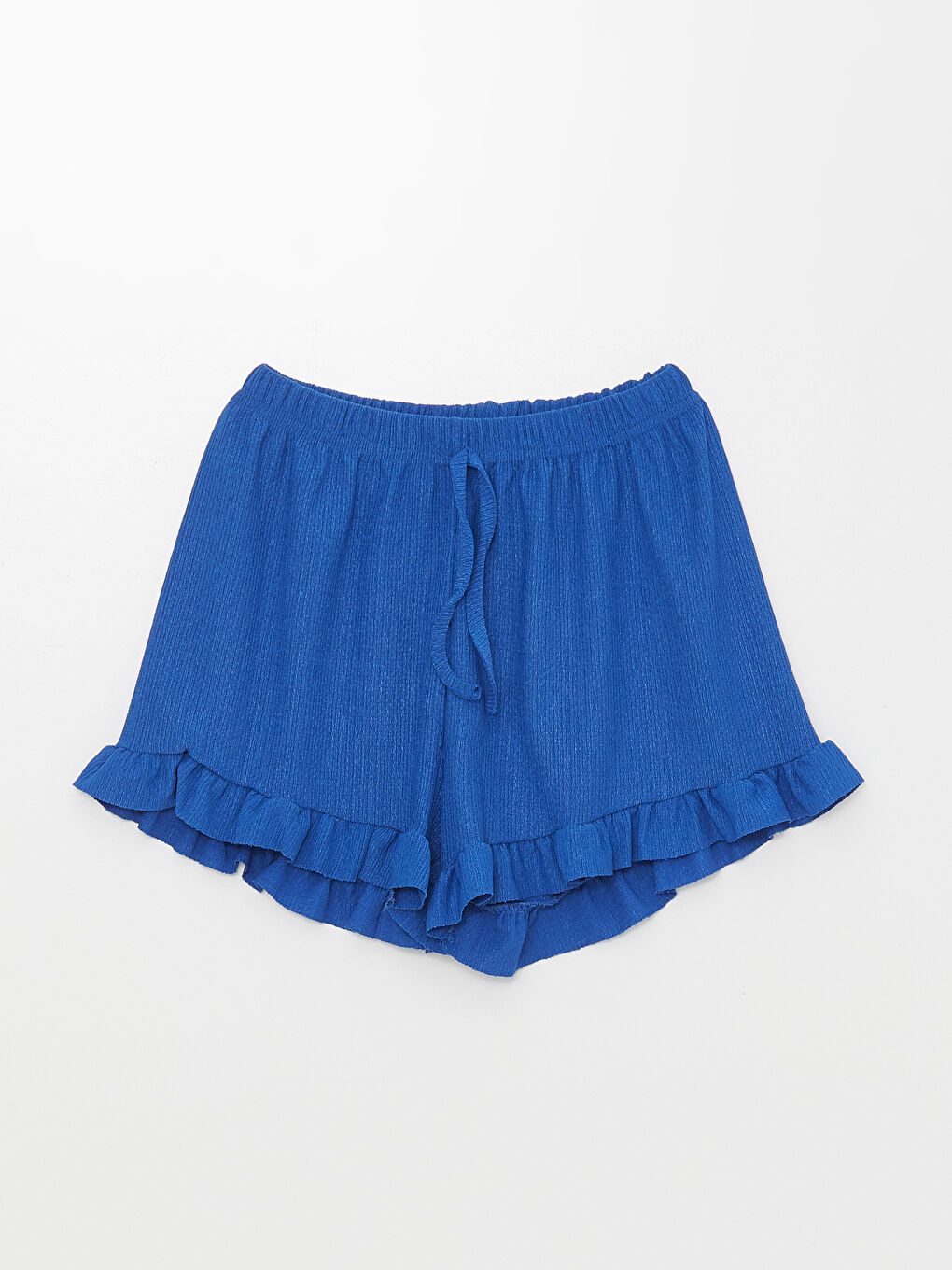 Mavi Saks Şortlu Pijama Takımı-3