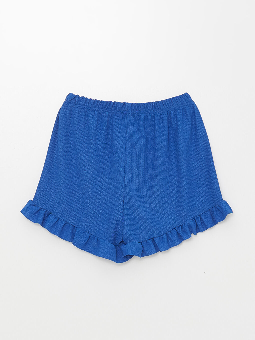 Mavi Saks Şortlu Pijama Takımı-4