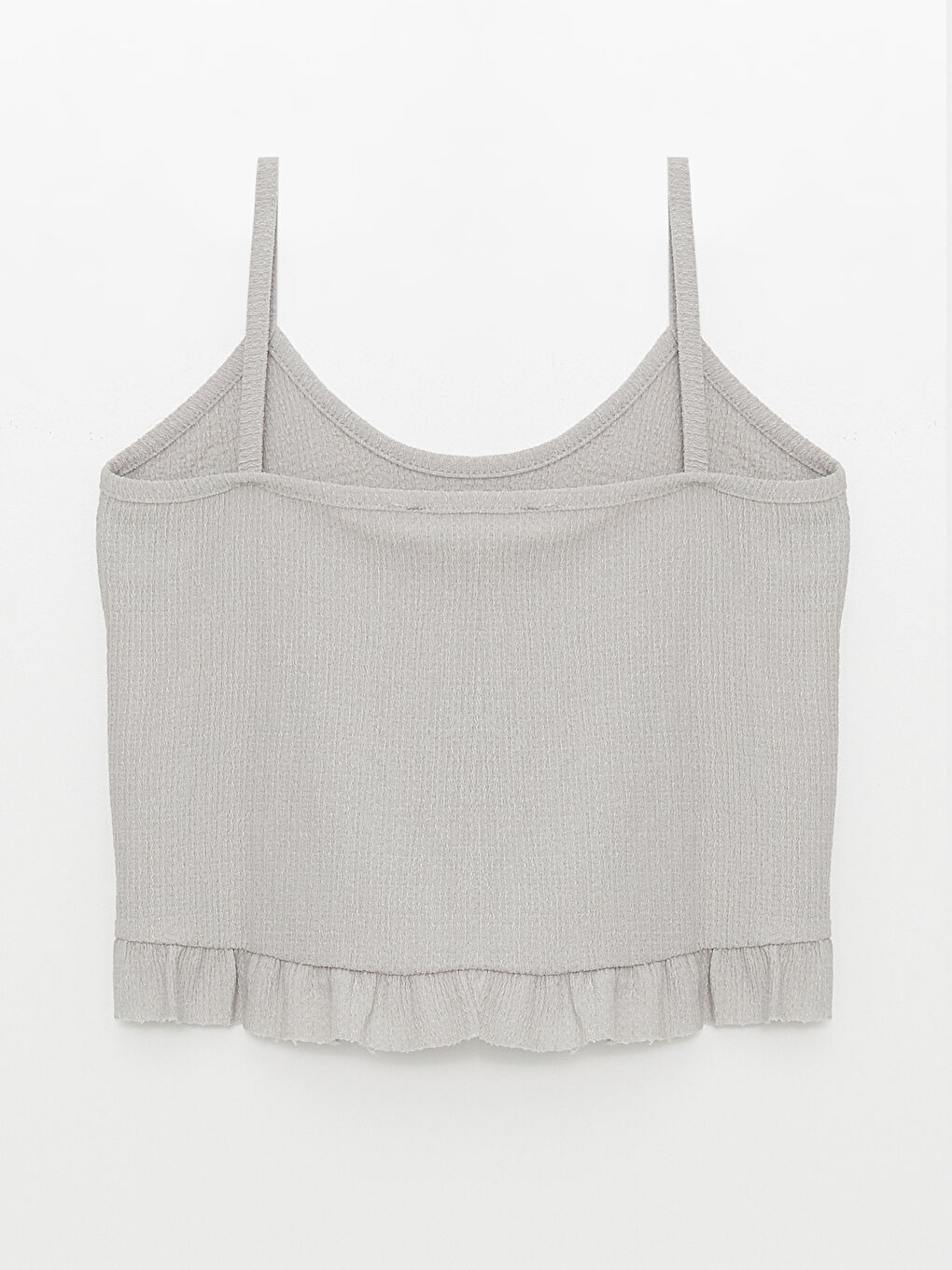 Gri Askılı Kadın Şortlu Pijama Takım-2