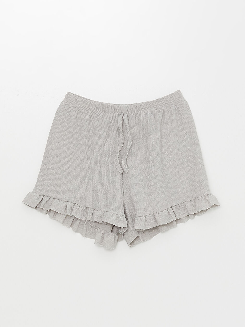 Gri Askılı Kadın Şortlu Pijama Takım-3