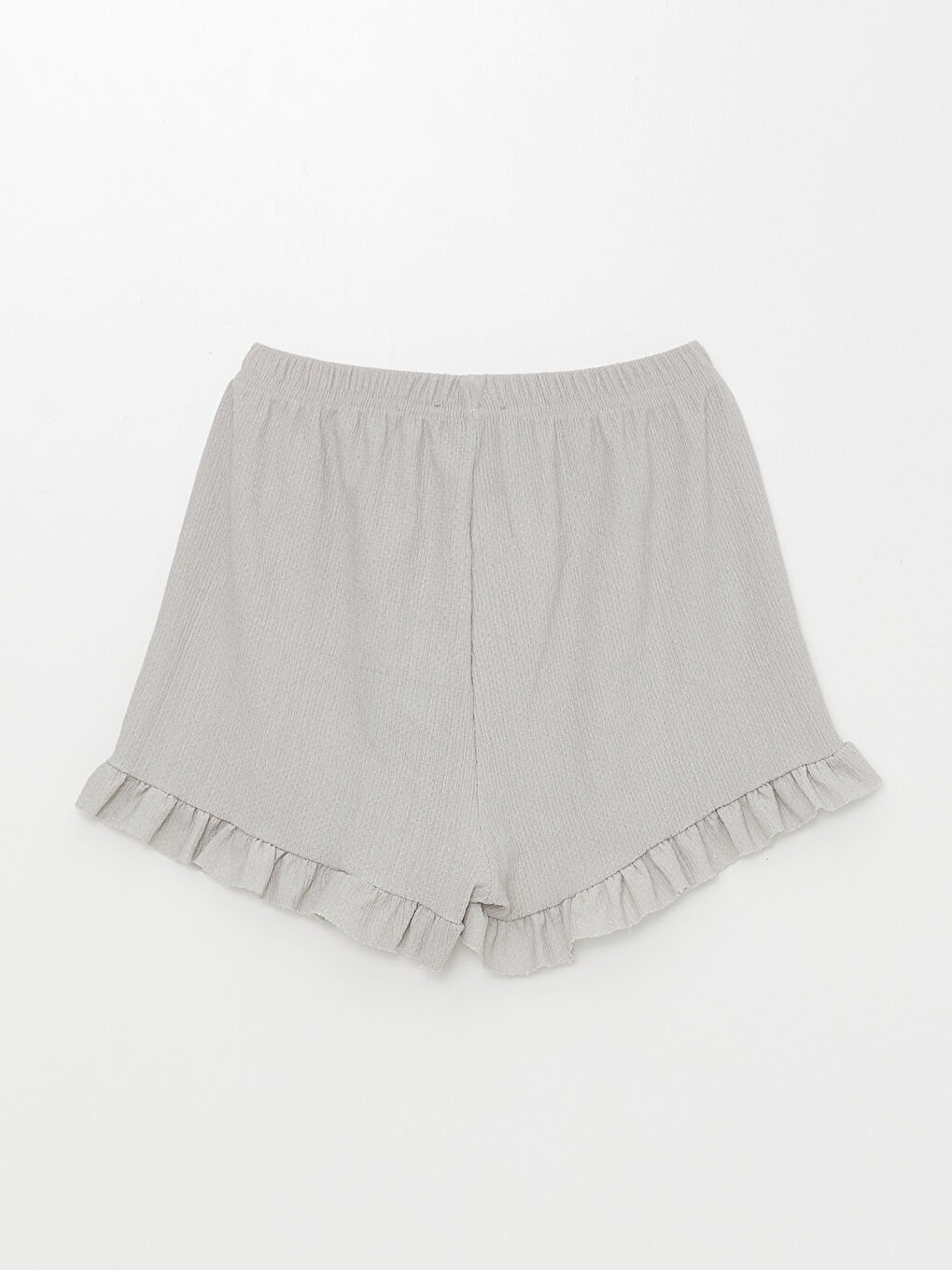 Gri Askılı Kadın Şortlu Pijama Takım-4