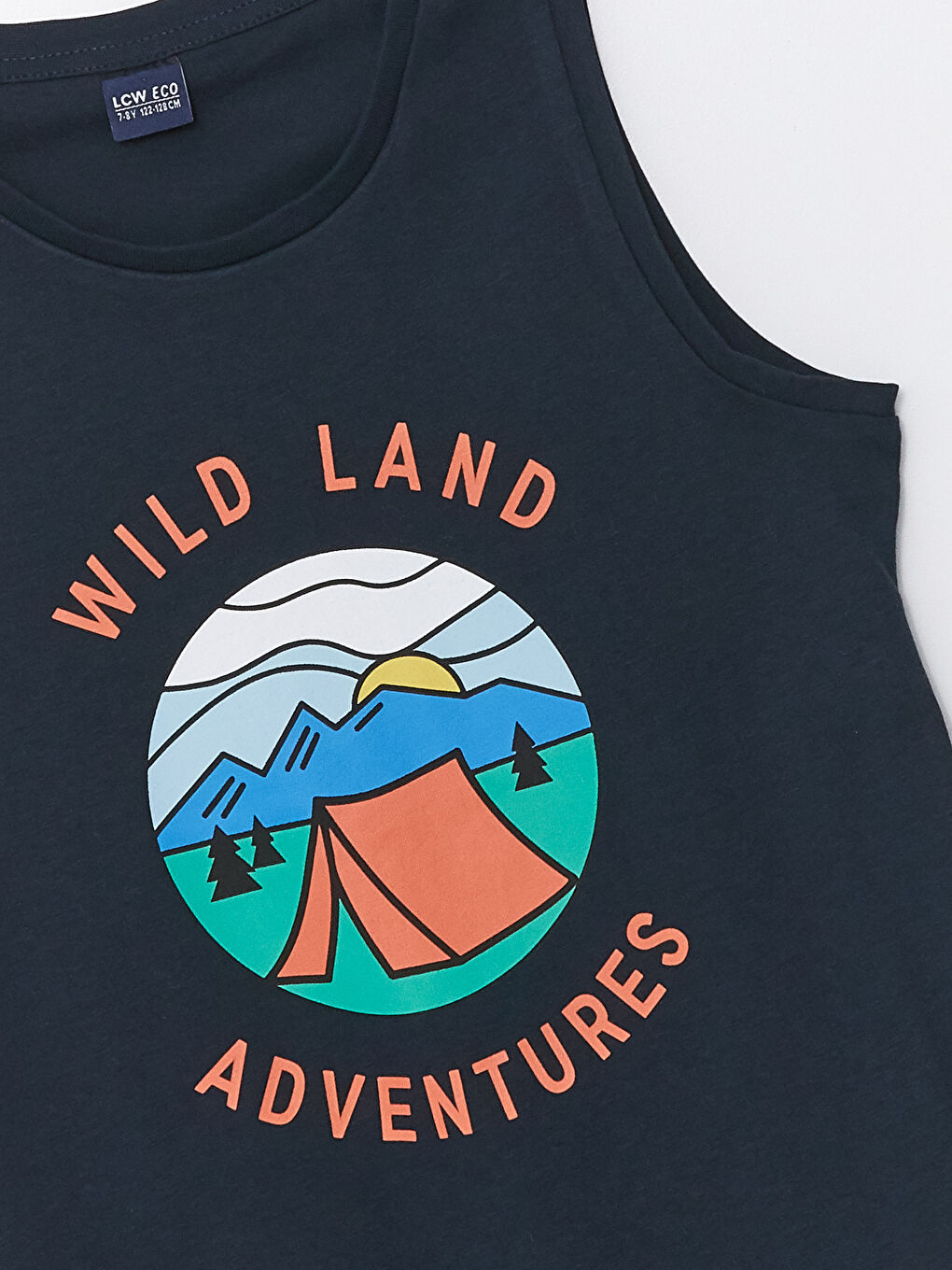 Crew Neck Printed Boys' Vest-2