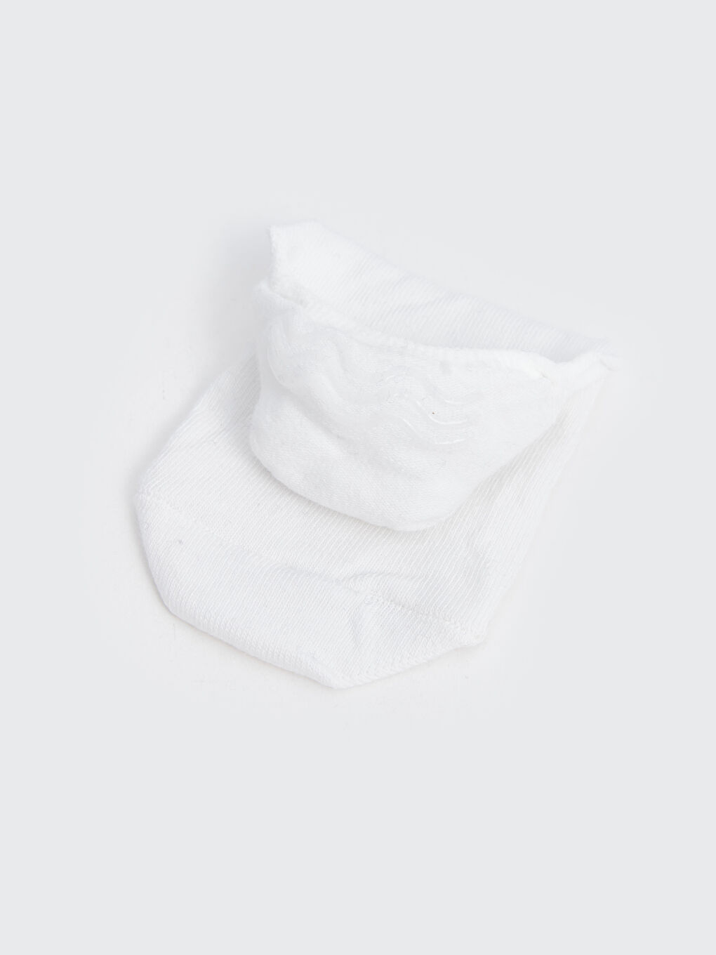 Beyaz Kadın Düz Babet Çorap 3'lü-3