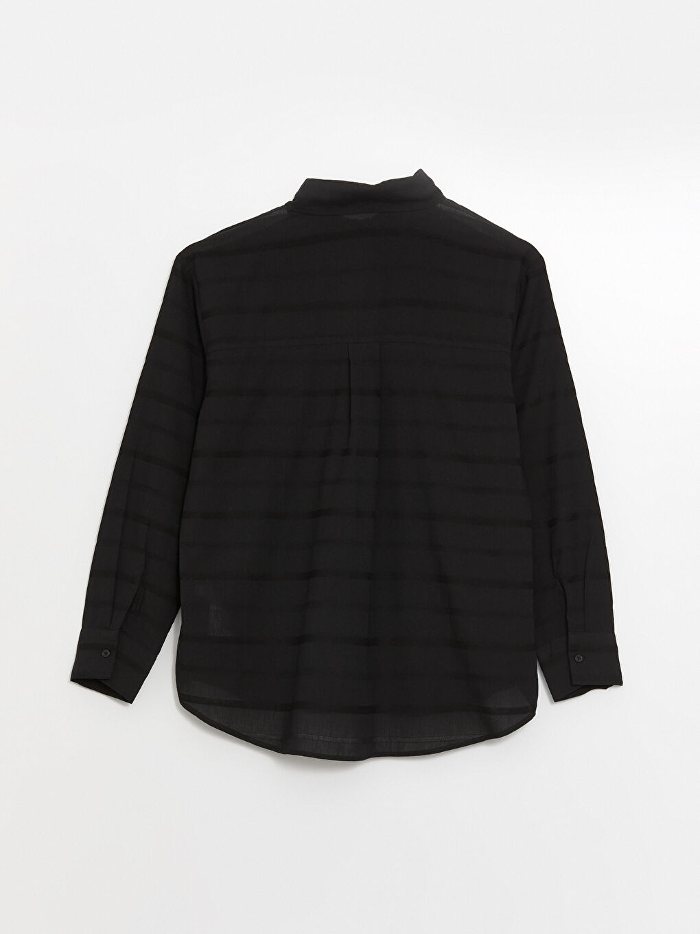 Self Patterned Long Sleeve Oversize Women's Shirt -S4KV38Z8-CVL