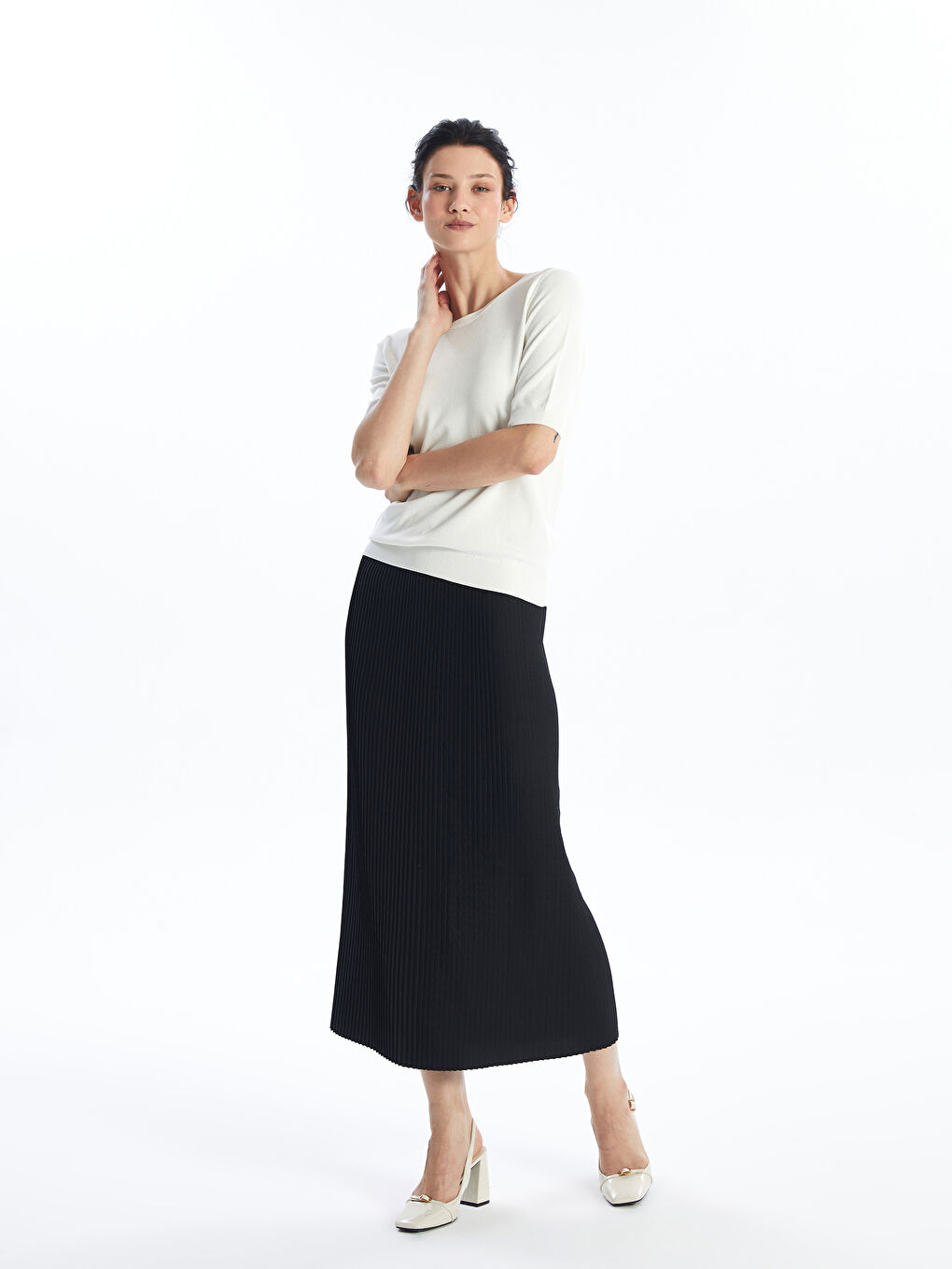 Women's Elastic Waist Straight Pencil Skirt -S4KV51Z8-CVL