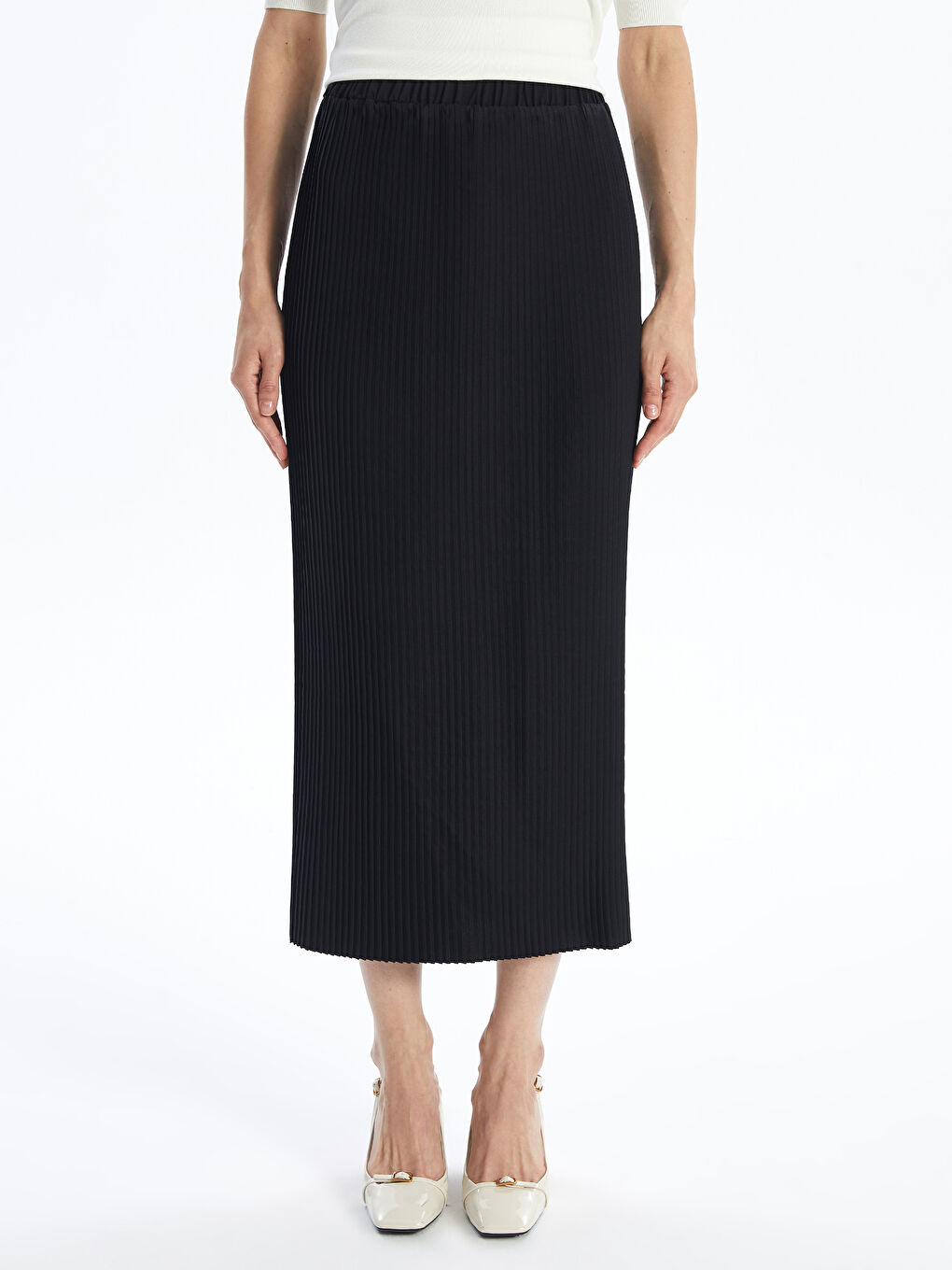 Women's Elastic Waist Straight Pencil Skirt -S4KV51Z8-CVL