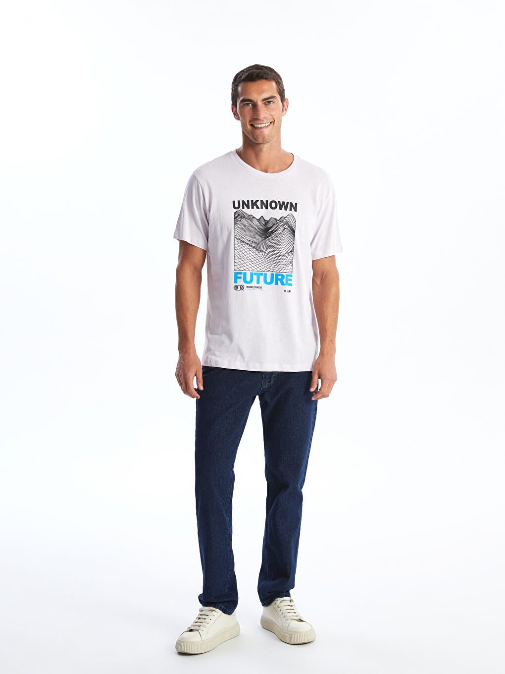 Crew Neck Short Sleeve Printed Combed Cotton Men's T-shirt -S4KV52Z8-FZ6