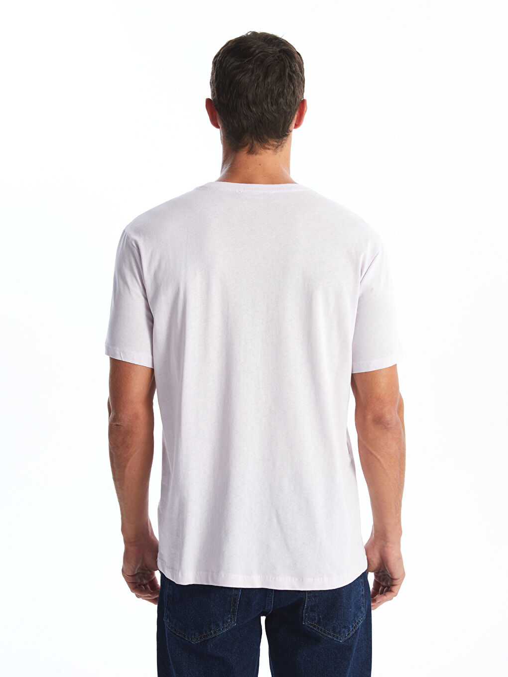 Crew Neck Short Sleeve Printed Combed Cotton Men's T-shirt -S4KV52Z8-FZ6