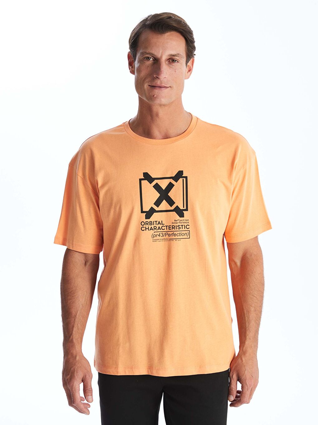 Crew Neck Short Sleeve Printed Combed Cotton Men's T-shirt -S4KV63Z8-FKL