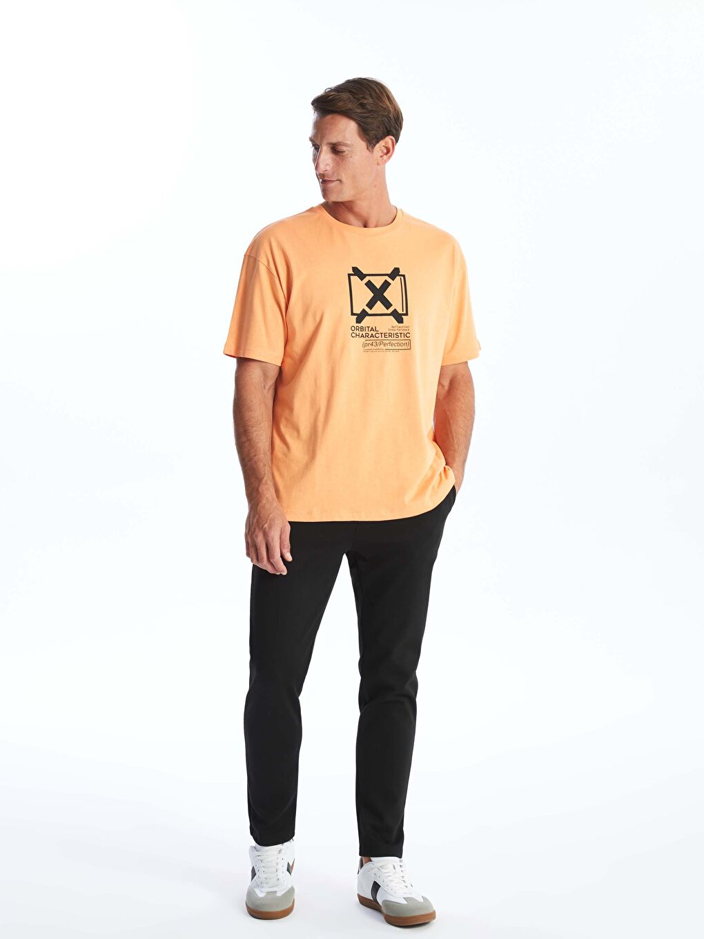 Crew Neck Short Sleeve Printed Combed Cotton Men's T-shirt -S4KV63Z8-FKL