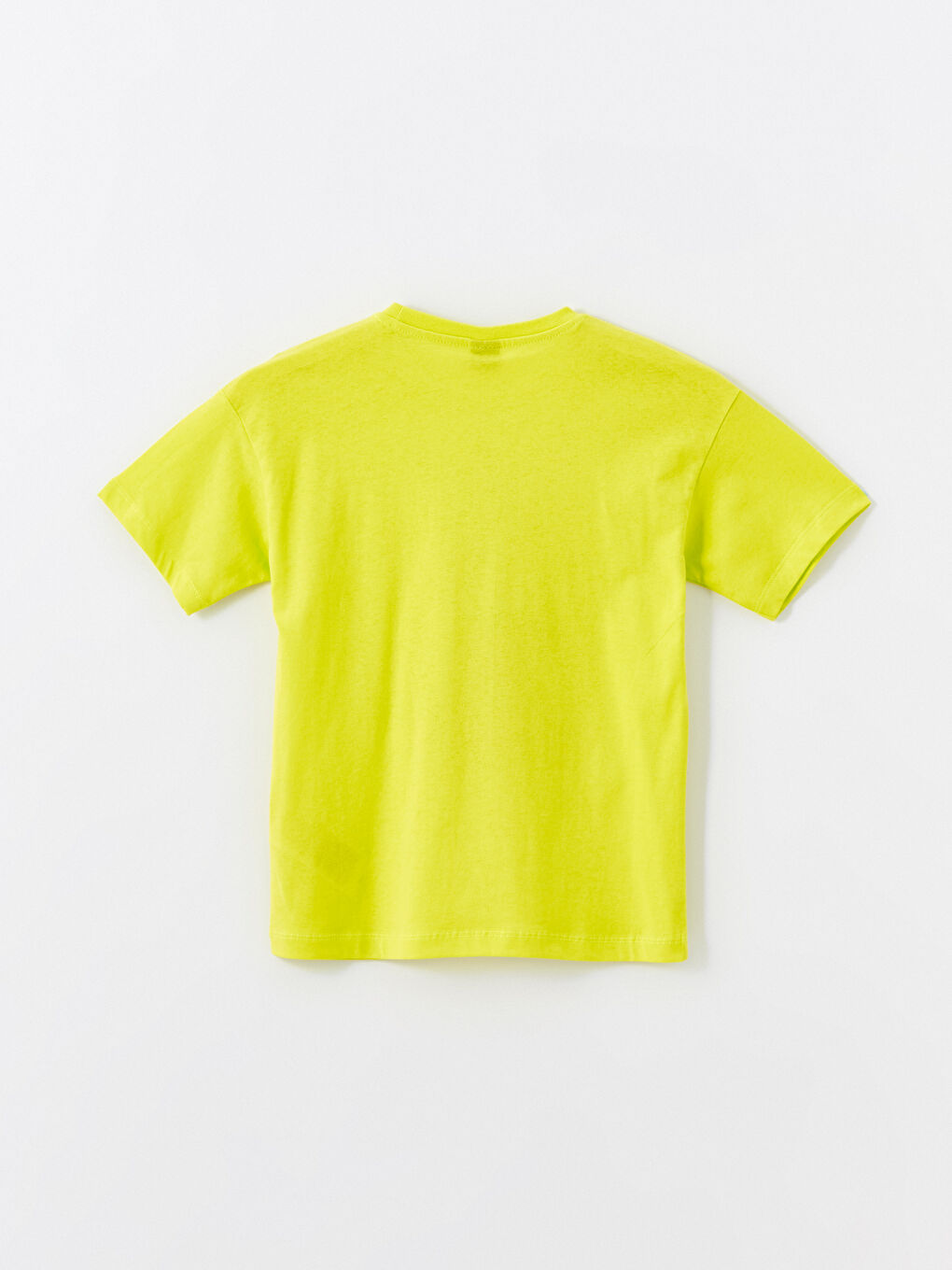 Yeşil Rahat Kalıp Bisiklet Yaka Baskılı Erkek Çocuk Tişört-2