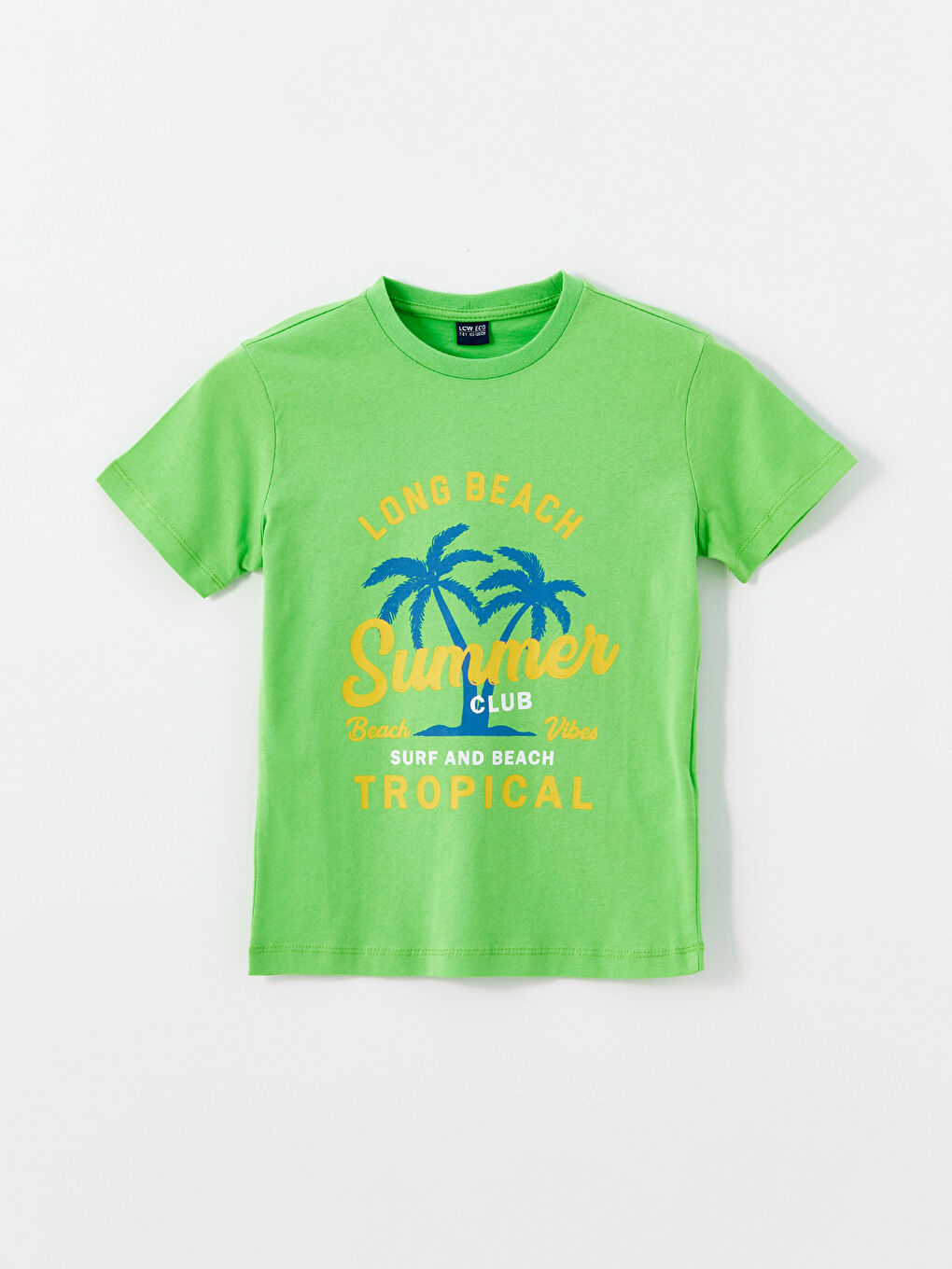 تيشيرت للأولاد بياقة دائرية كم قصير مطبوع