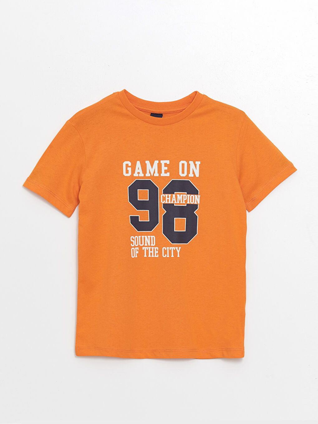Crew Neck Printed Short Sleeve Boys' T-Shirt -S4KV95Z4-GC2