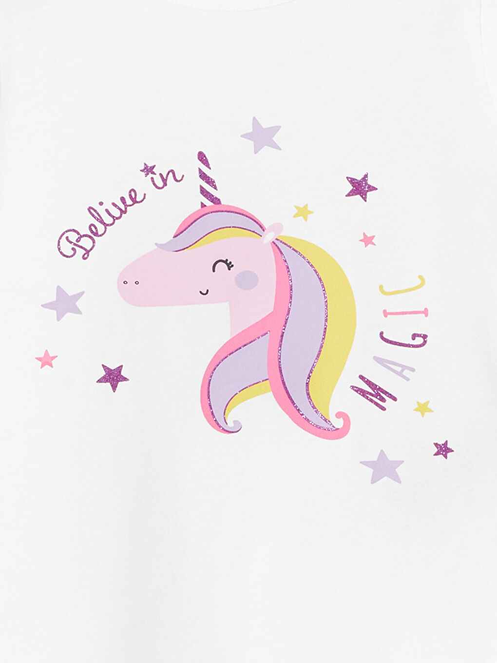 Ekru Bisiklet Yaka Baskılı Kısa Kollu Kız Bebek Tişört-2