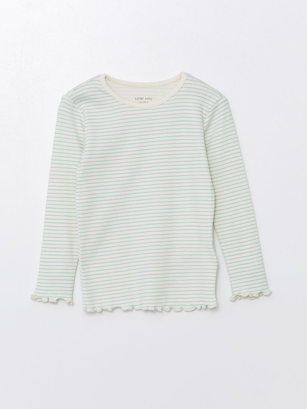 Crew Neck Long Sleeve Striped Baby Girl Pajama Set -S4KY28Z1-LRA