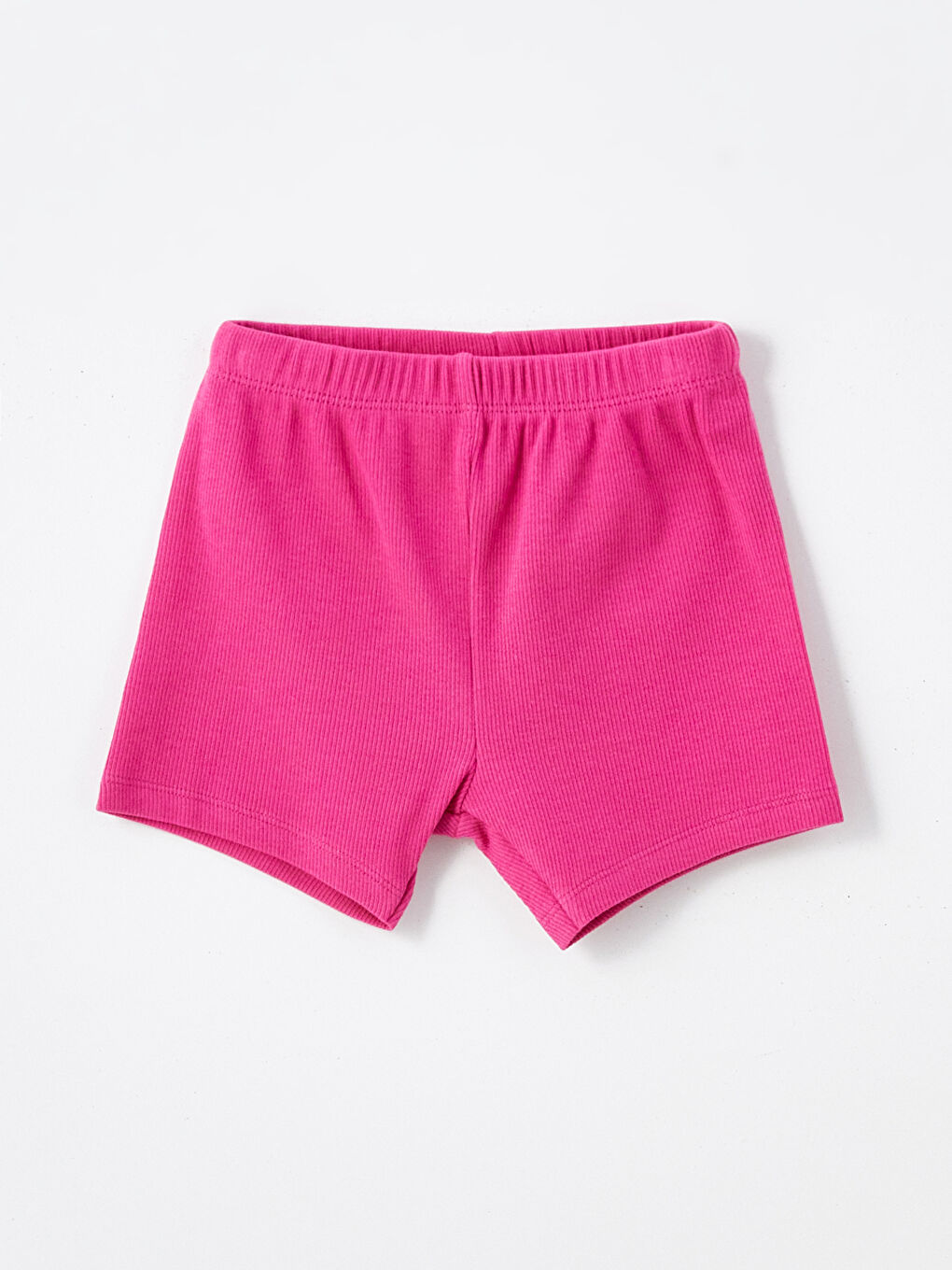 LCW baby Fuşya Beli Lastikli Basic Kız Bebek Şort