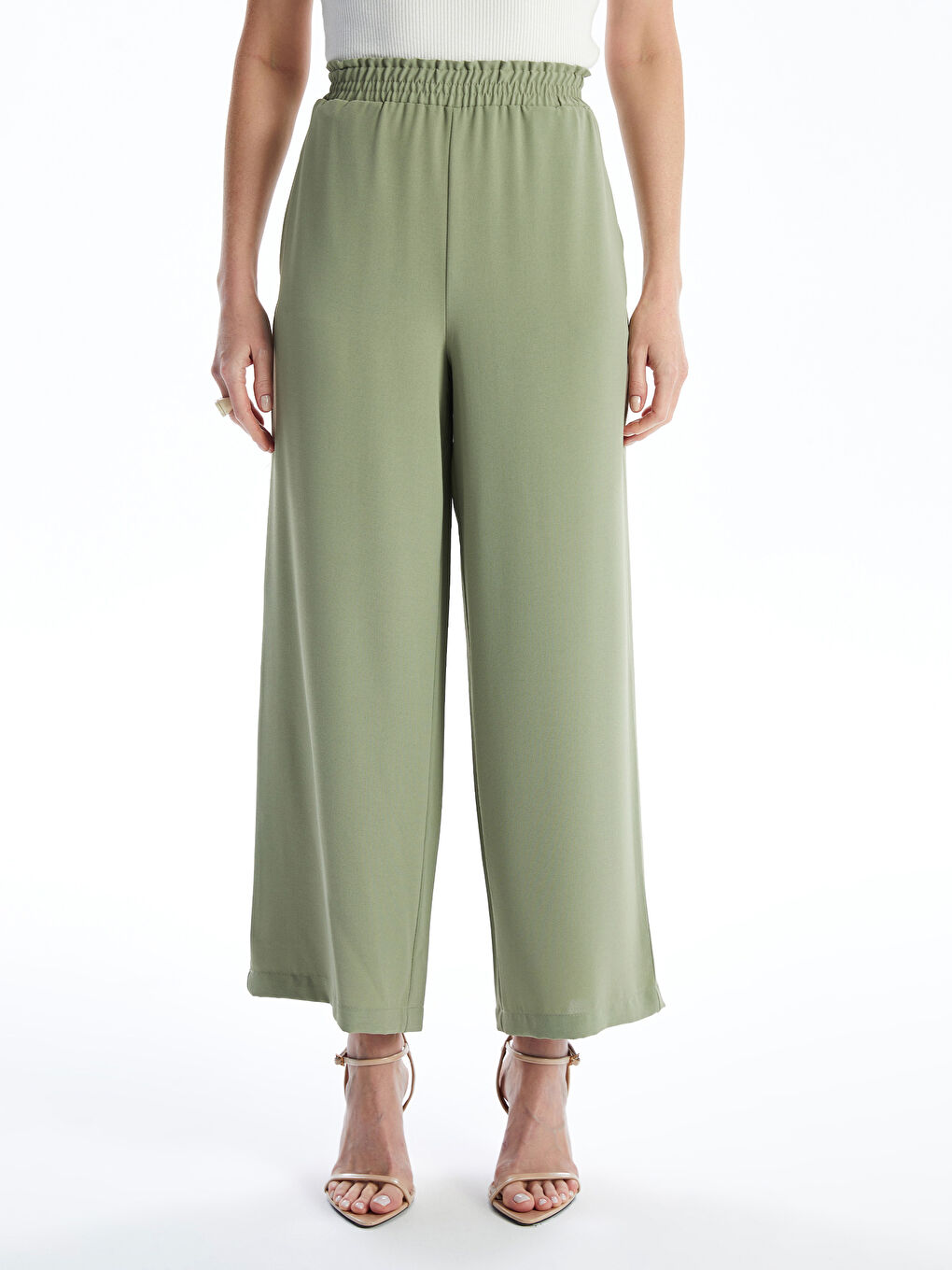 Carrot Cut Women Pants With Elastic Waist -S4KY47Z8-GUY