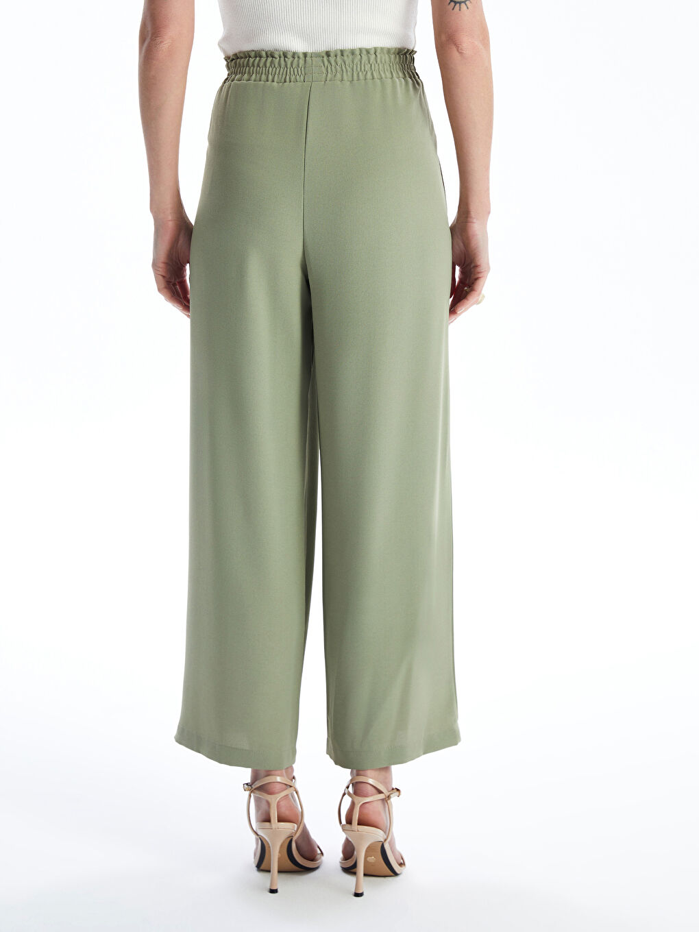 Carrot Cut Women Pants With Elastic Waist -S4KY47Z8-GUY