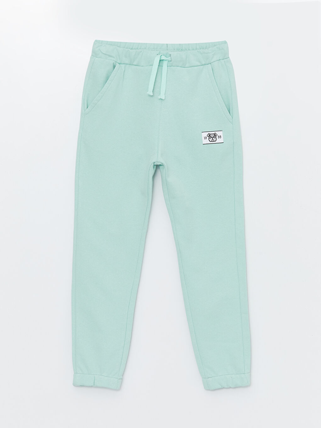 Yeşil Beli Lastikli Basic Erkek Çocuk Jogger Eşofman Altı